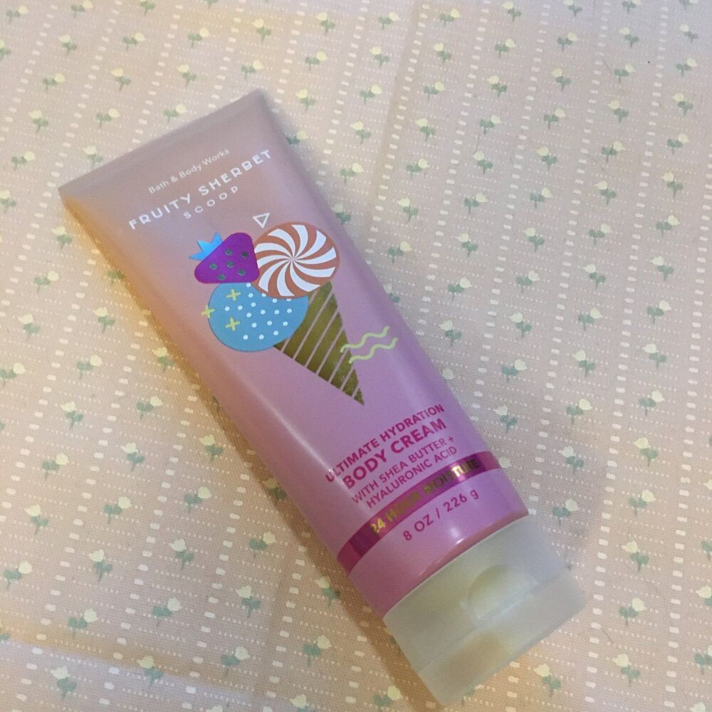 Bath and body Works Fruity sherbet scoop Ultimate hydration body cream 8 oz 226g